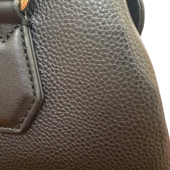 Nine West Brooklyn Jet Set Carryall Bag Black Pebbled Faux Leather Purse - Picture 8 of 16